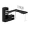 Bestar Bestar Viva 72W L-Shaped Standing Desk with Dual Monitor Arm and Storage in black 19853-18 - alternate 1
